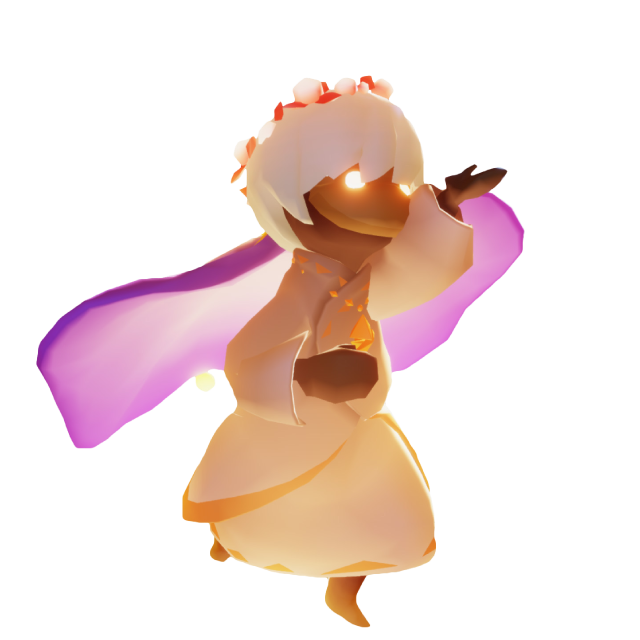 花笑むパープルケープ × 万古の光ズボン