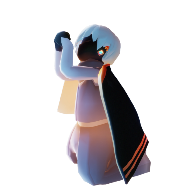 訴えかける親ケープ × ランナウェイドレス